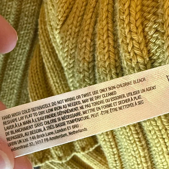 FP Beach Olive Green Women's ribbed cropped sweater size XS - Picture 5 of 10